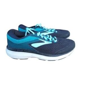 Brooks Dyad 10 Athletic Running Jog  Walk Tennis Shoe Sneaker Black Blue Women 7